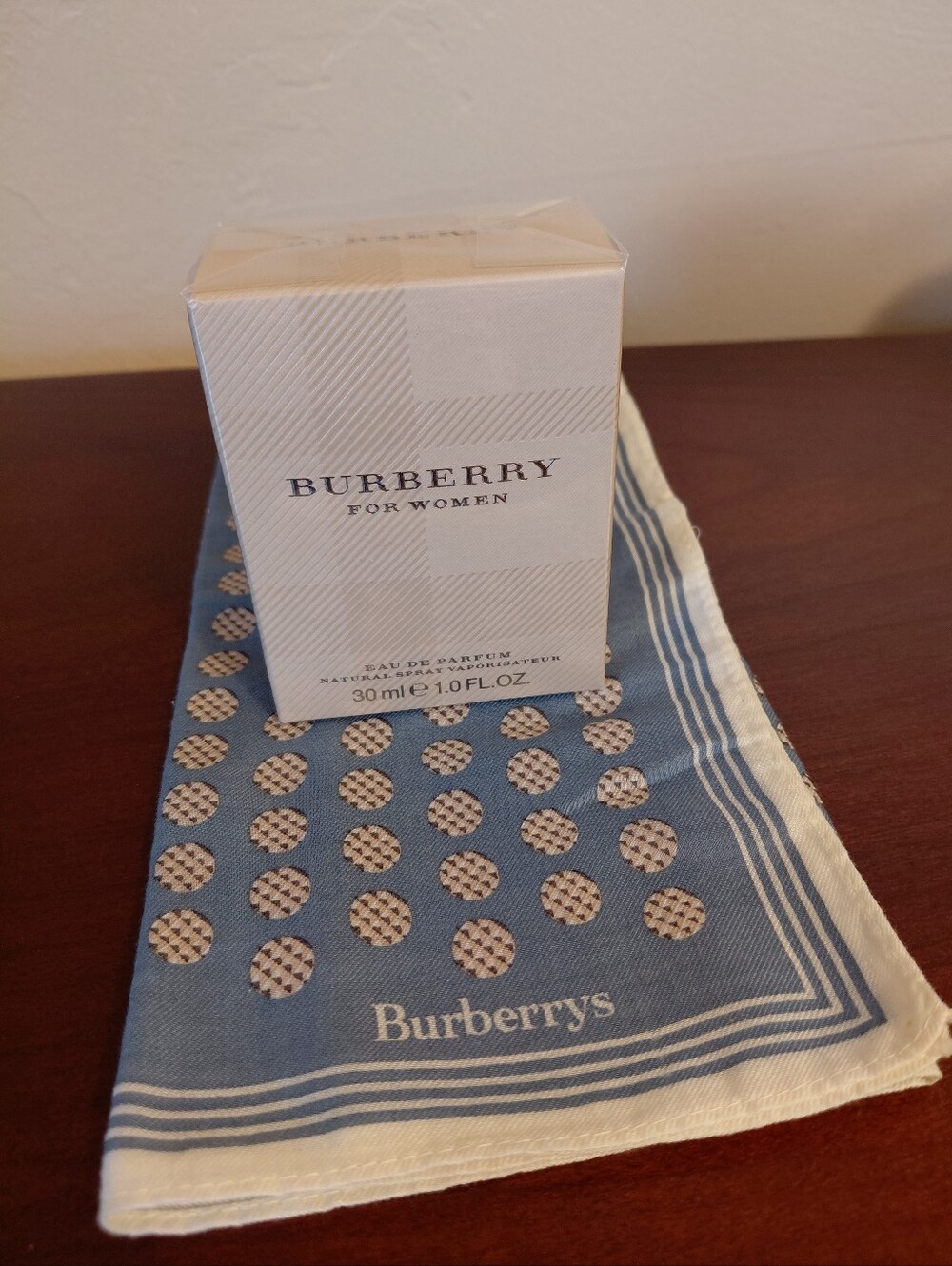 Burberrys Vintage Handkerchief & Scent